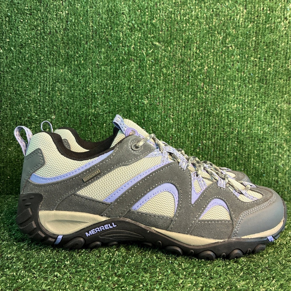 NEW Merrell Castle Rock Periwinkle Waterproof Hiking Gorpcore Shoe Grey Women 11